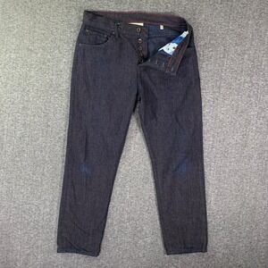 Raleigh Denim Jeans Men 32x28 Graham Wool Trousers Pants Blue